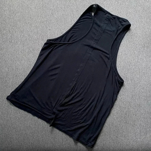 Gymshark Black Embroidered Front Workout Tank Top Small - Picture 3 of 4